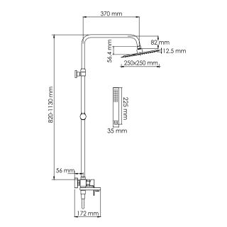 Душевой комплект WasserKRAFT A277.255.218.BM черный